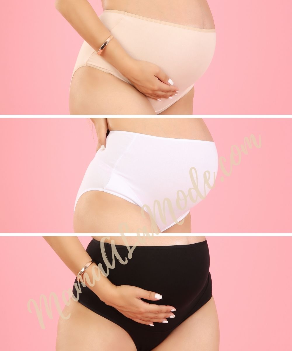 Calzon-Embarazada-Fina-Beige-Blanco-Negro-MAMA-A-LA-MODE-5 Trusa para Embarazada Fina