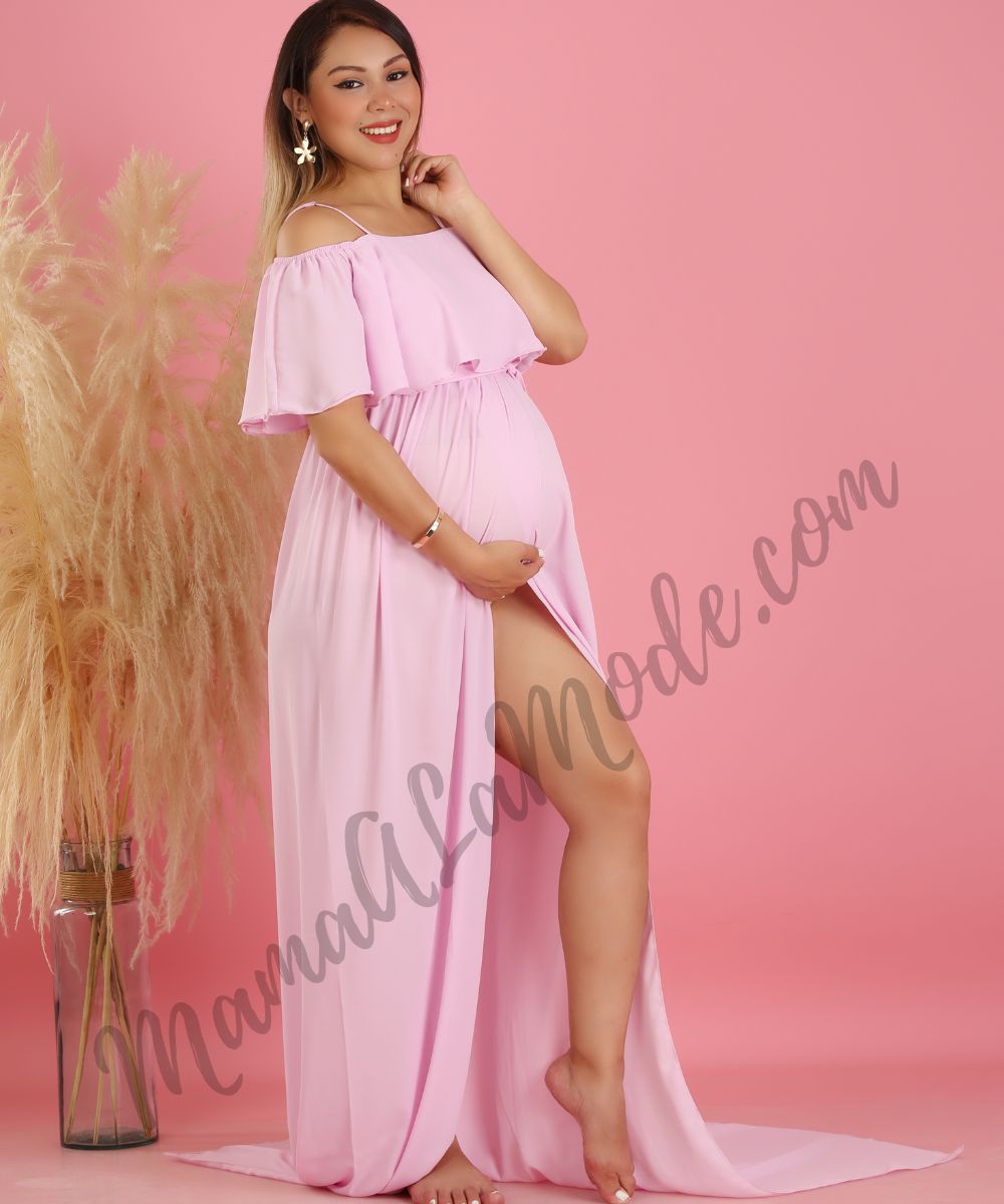 Vestido-Materno-Sesion-Foto-Chanel-Rosado-MAMA-A-LA-MODE-26 Vestido para embarazadas Chanel