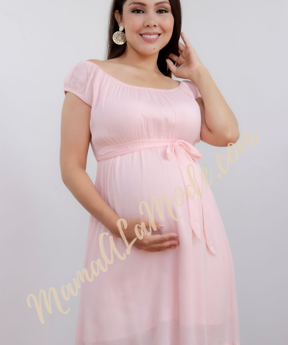 Vestido-Materno-Mayli-Rosado-MAMA-A-LA-MODE-9 Vestidos para embarazadas Mayli